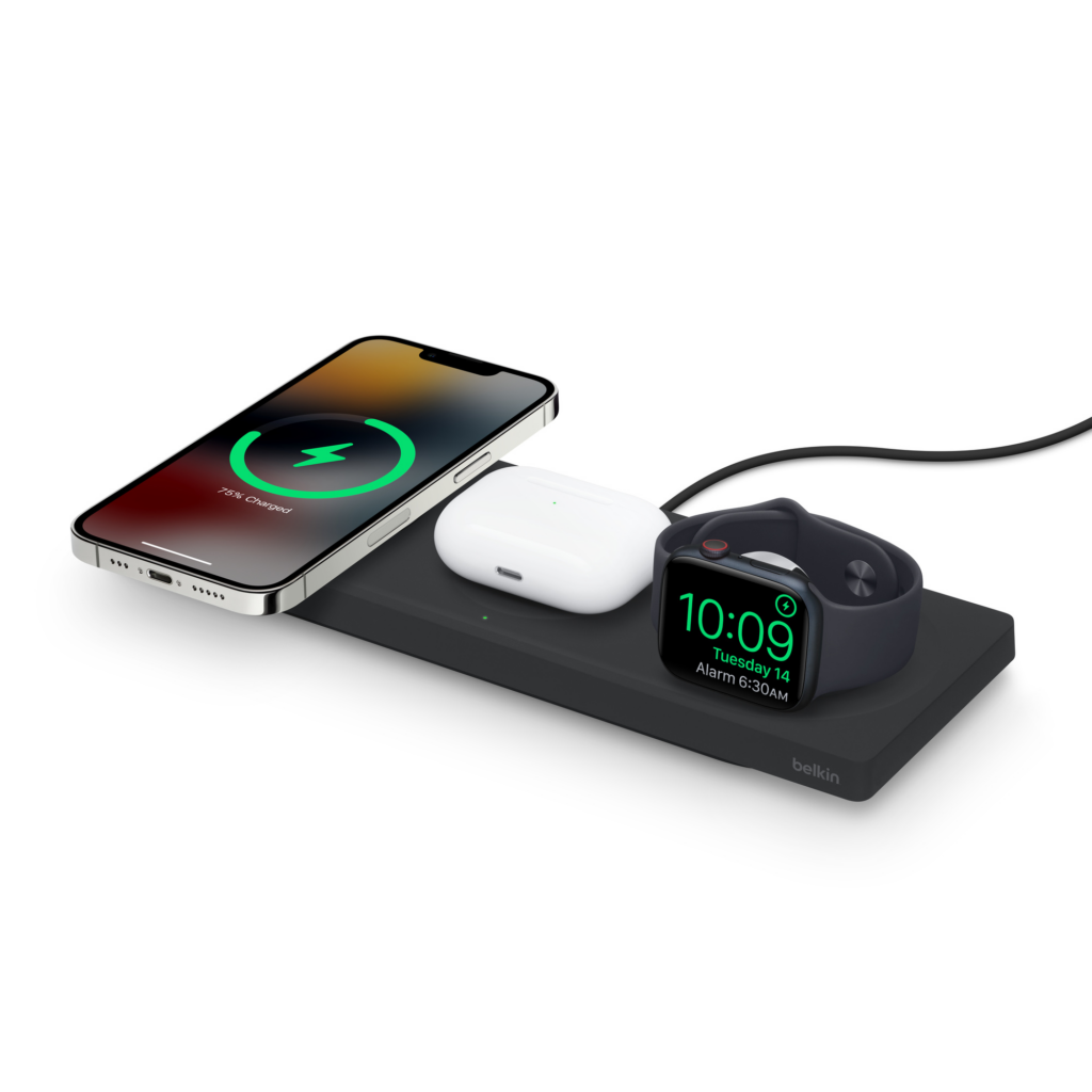 Belkin BoostCharge Pro 3-in-1 Wireless Charging Stand with MagSafe 15W
